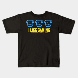 I like gaming.... and sometimes my dog! Kids T-Shirt